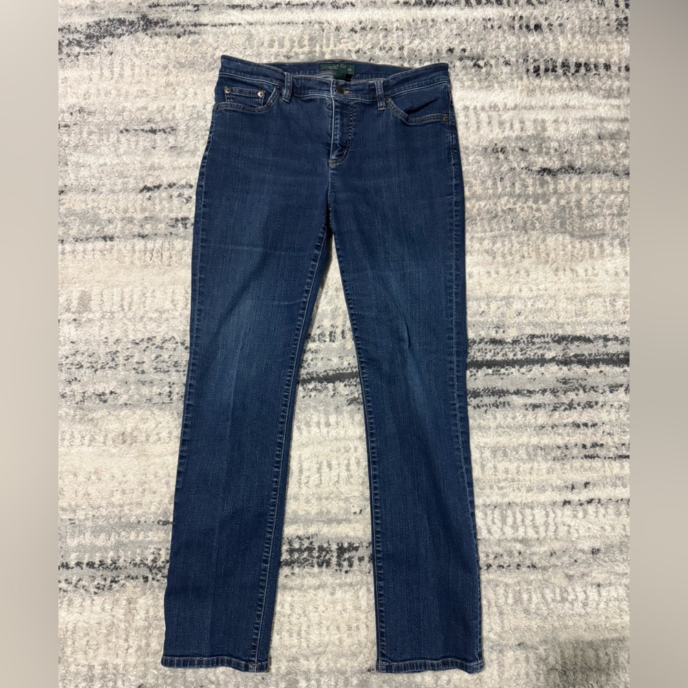 Vintage Ralph Lauren Dark Blue Straight Leg Jeans Size 10